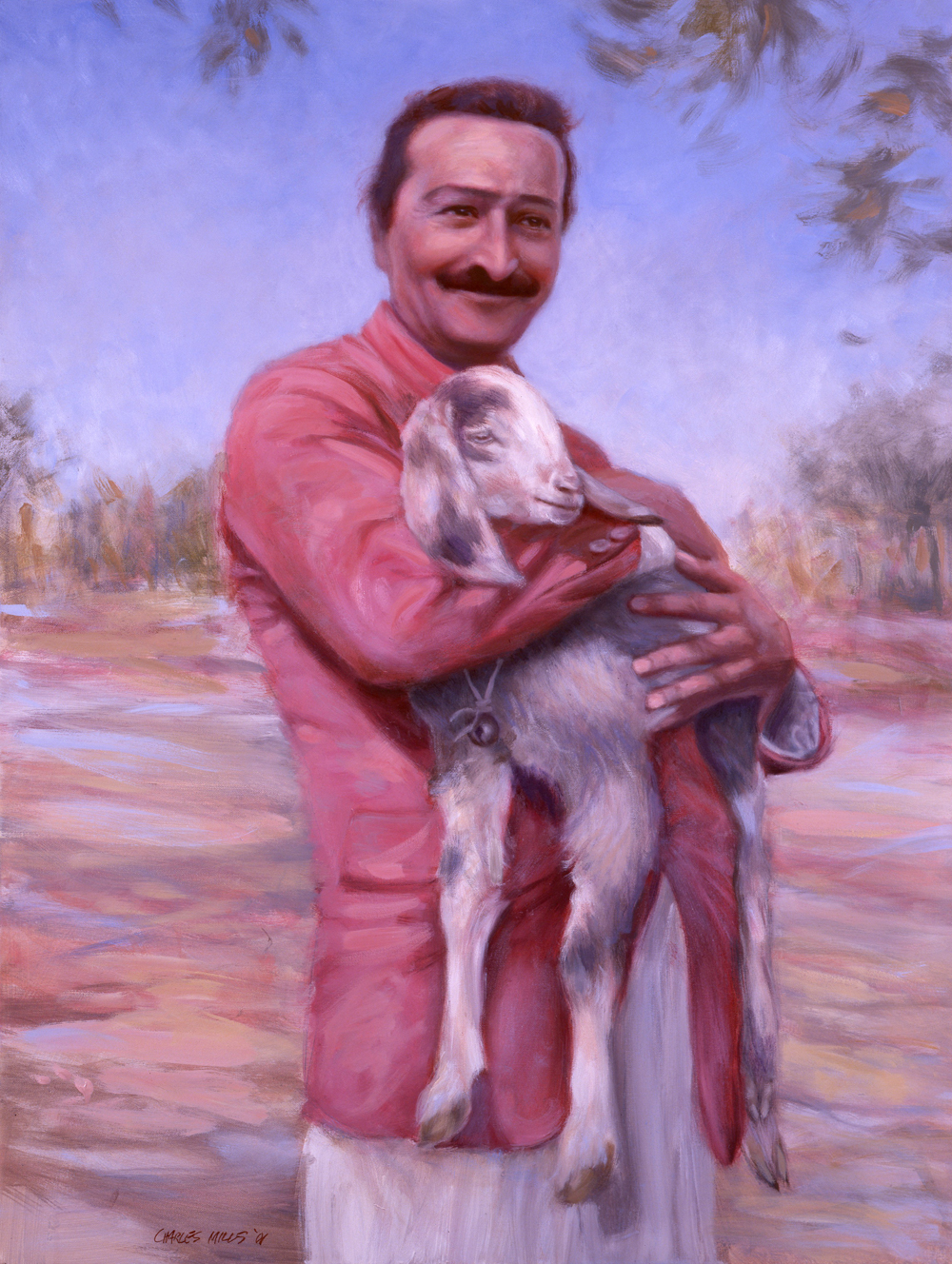 2001-1_Baba-Holding-Goat-(01-1)-Oil-40x30-Bobby-Currivan